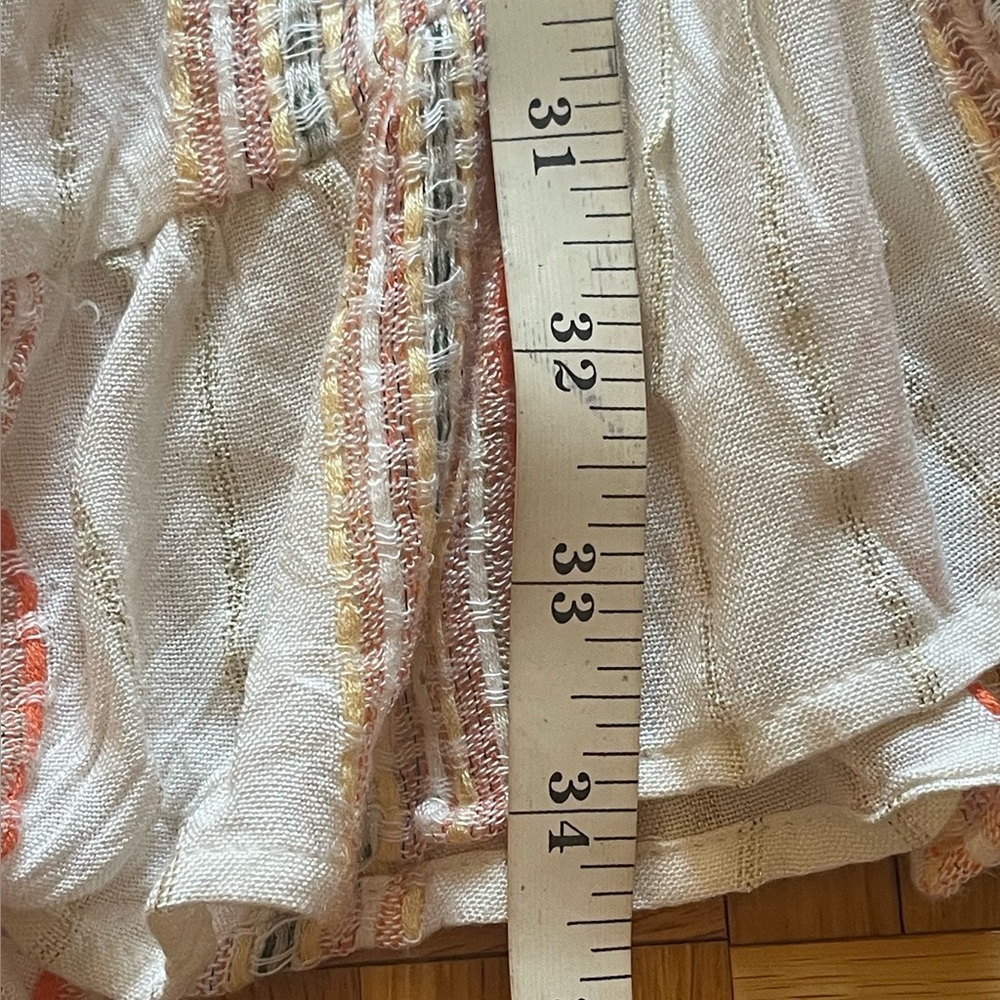 Blue Island White and Orange Swim Coverup with Romantic Silhouette Size Large - Picture 8 of 12